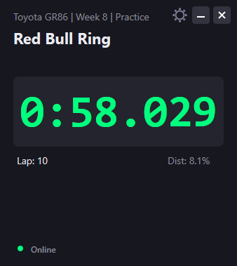 iRacing Lap Logger Screenshot